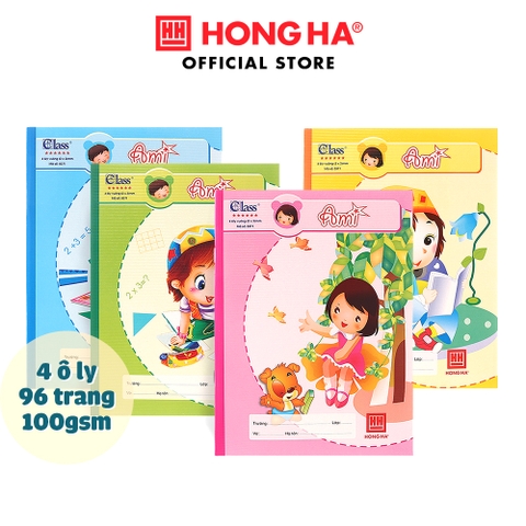 VỞ HỒNG HÀ 96TR AMI 0371 ĐL100 (QUYỂN)