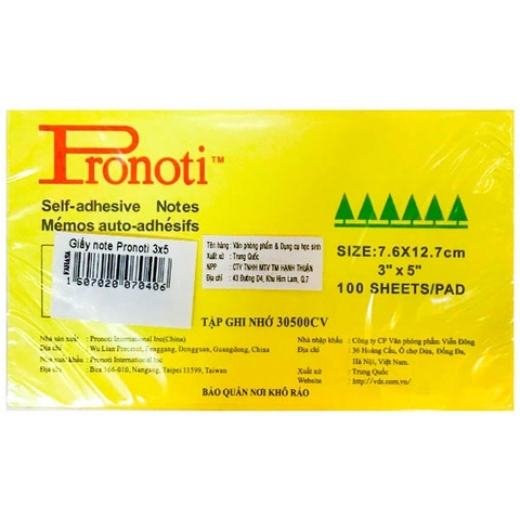 DÁN VÀNG 3x5 PRONOTI (TẬP)