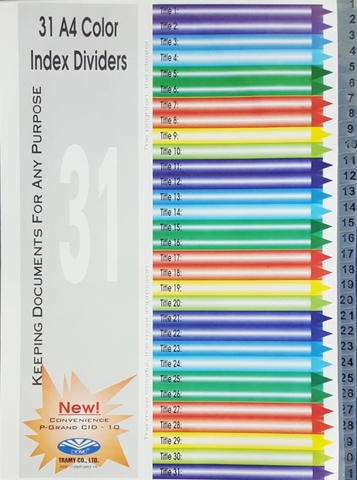 PHÂN TRANG 31 SỐ NY LÔNG (TẬP)