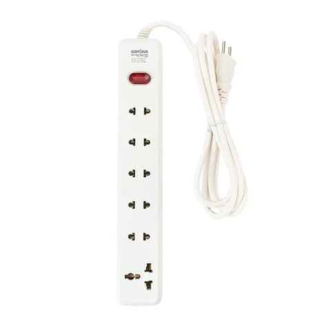 Ổ CẮM ĐIỆN 6 LỖ TRẮNG (CÁI)