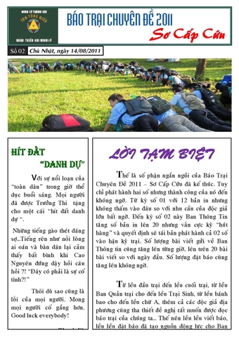 Báo trại Chuyên đề Sơ cấp cứu 14/08/2011