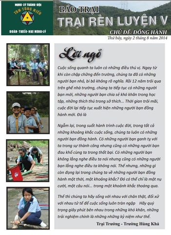 Báo trại Rèn Luyện V 02/08/2014