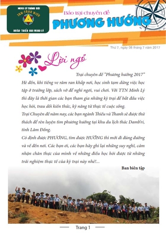 Báo trại Chuyên đề Phương hướng 08/07/2017