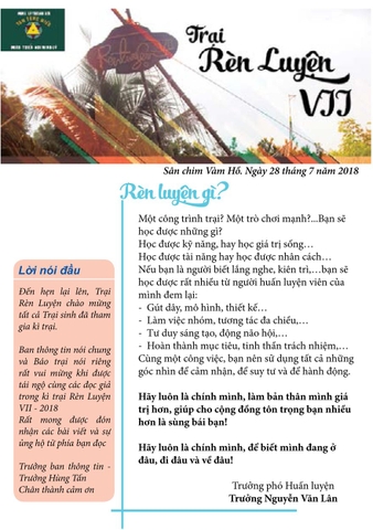 Báo trại Rèn luyện VII 28/08/2018