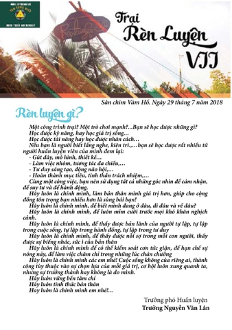 Báo trại Rèn luyện VII 29/08/2018