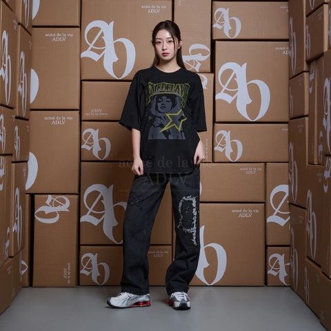 985 -  Áo ADLV Ae Logo Astronaut Artwork - Phi Hành Gia - Đen - Code ADLV 24SS SSAAEA BLK [HÀNG CHÍNH HÃNG]