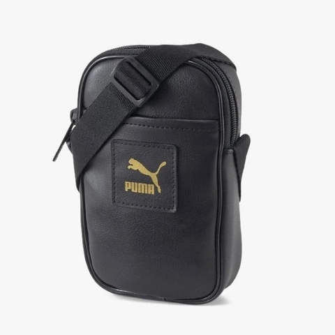 365 -  Túi Đeo chéo thể thao Puma Classics LV8 PU Pouch - Đen Logo Vàng [HÀNG CHÍNH HÃNG]