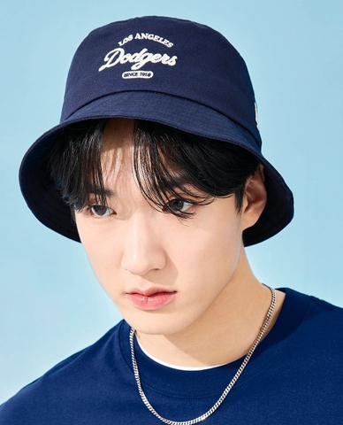 389 -  Nón MLB Bucket Unstructured Ball cap - Len - Xanh Navy - LA Dodgers Trắng [HÀNG CHÍNH HÃNG]