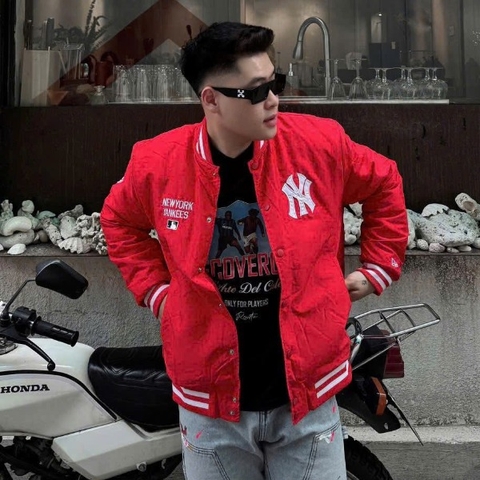 2185 - Áo Bomber New Era NY New York Yankee Đỏ [HÀNG CHÍNH HÃNG]
