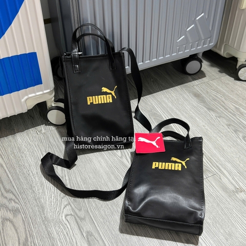 2563 - Túi Puma Mini Tote Đen chữ Vàng [HÀNG CHÍNH HÃNG]