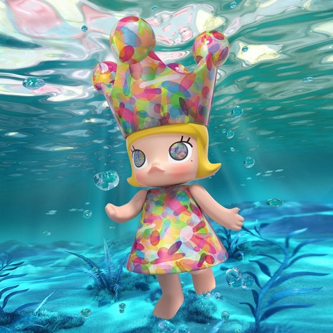 1178 - Molly Bubbles 400 POPMART Mega Royal Molly 400% Huang Yuxing Art Toy [CHÍNH HÃNG]