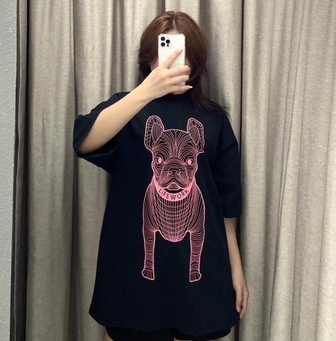 1743 -  Áo Life Work Life Big Logo Basic Black Red LWBLBR [HÀNG CHÍNH HÃNG]