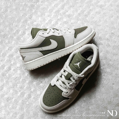1999 - Giày Nike Air Jordan 1 Low SE Medium Olive Sail HV4089-201 [HÀNG CHÍNH HÃNG]