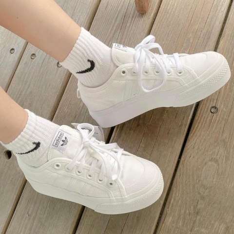 1343 - Giày Adidas Nizza Platform Triple White FV5322 [CHÍNH HÃNG]