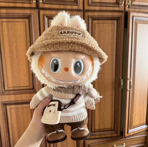 1148 - Gấu Bông Art Toy Labubu Dress Be Latte POP MART - Size 38cm - Code 6941848280091 [HÀNG CHÍNH HÃNG]