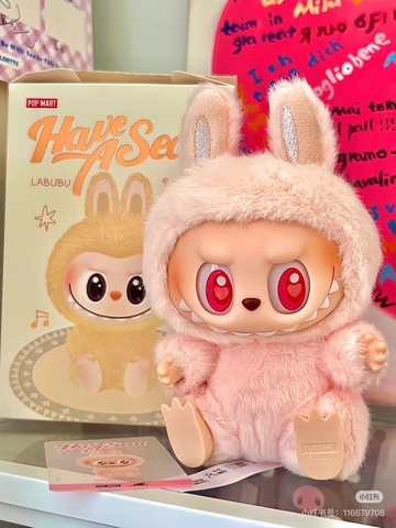 1151 - Gấu Bông Art Toy Labubu DADA Have A Seat - POP MART The Monsters Have A Seat Vinyl Plush Labubu Macaron V2- Code 6941848280091 [HÀNG CHÍNH HÃNG]