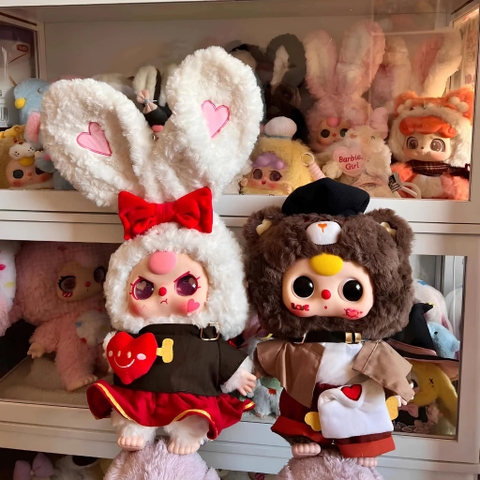 1281 - Baby Three Valentine 400% BB3 Valentine 400% - 1 Cặp 2 Bé - Baby Three Valentine Lover Sweet Plush Art Toy [CHÍNH HÃNG]