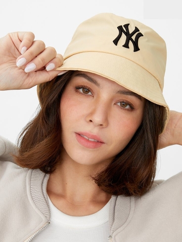 997 -  Nón MLB Bucket Hat Classic New York Yankees Light Beige - Code 3AHT0071N 50BGS 5 [HÀNG CHÍNH HÃNG]