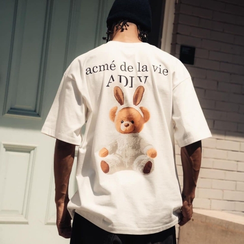 2195 - Áo ADLV Fuzzy Font Rabbit Bear Doll Cream Acmé de la vie ADLV-24SS-SSLRBR-CRM [HÀNG CHÍNH HÃNG]