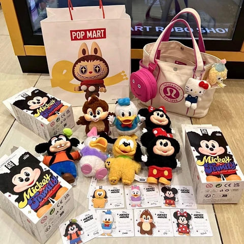 1336 - Mickey Popmart Full Set 8 Bé - POPMART Mickey Family Cute Together Keychain Series Figures [CHÍNH HÃNG]