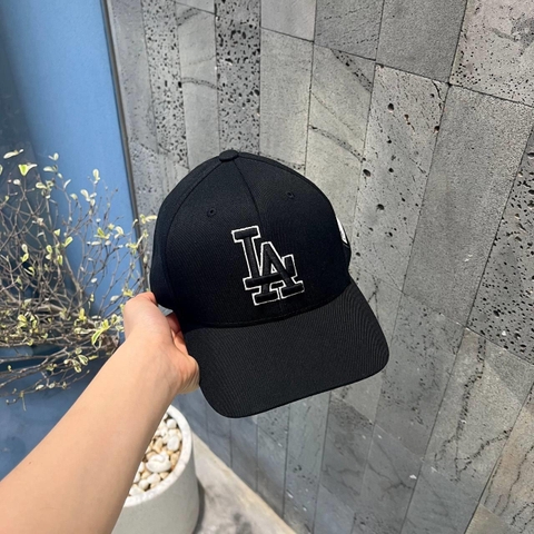 1062 -  Nón MLB LA Dodgers Diamond Stamp Border Black White - Code 3ACP8501N 07BKS [HÀNG CHÍNH HÃNG]