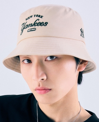364 -  Nón Bucket MLB Varsity NY - Vàng Kem Beige [HÀNG CHÍNH HÃNG]