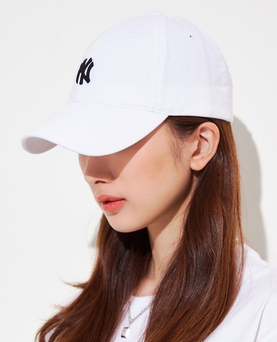 413 -  Nón MLB Unstructured Ball cap - Trắng - Ny Đen Nhỏ [HÀNG CHÍNH HÃNG]