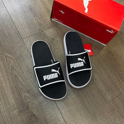 867 -  Dép Puma Softride Slide White Black - Code 382111-01 [HÀNG CHÍNH HÃNG]