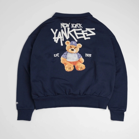 2258 - Áo Sweater New Era Quater Zipper NY New York Yankees Gấu Xanh Navy [HÀNG CHÍNH HÃNG]