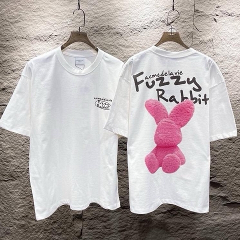 2703 - Áo ADLV Doodle Fuzzy Rabbit Trắng Kem Acmé de la vie ADLV-24SS-SSAZFR-CRM [HÀNG CHÍNH HÃNG]