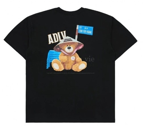 664 -  Áo ADLV x Phở Story Road Sign Bear - Phở Thìn - Gấu Chỉ Dẫn - Đen - Code ADLV 24SS SSPARS BLK [HÀNG CHÍNH HÃNG]