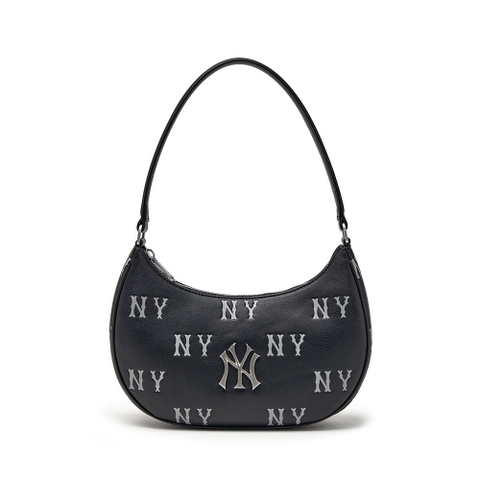 2690 - Túi MLB NY Hobo Monogram Đen 3ABQM016N-50BLK [CHÍNH HÃNG]