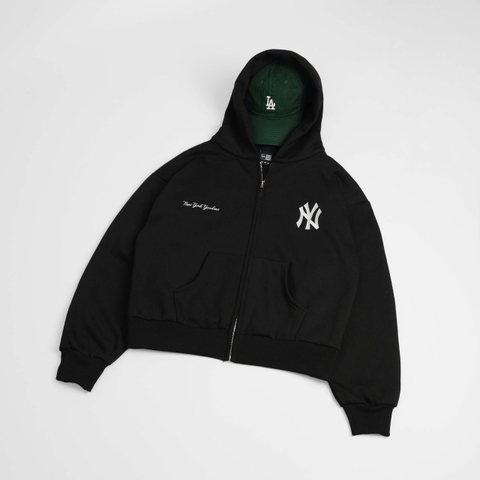 2118 - Áo Khoác New Era Hoodie Zip NY New York Đen [HÀNG CHÍNH HÃNG]