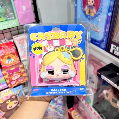 1762 - Crybaby Shiny Shiny Earphone Case Gold POPMART 6941313020276 [HÀNG CHÍNH HÃNG]