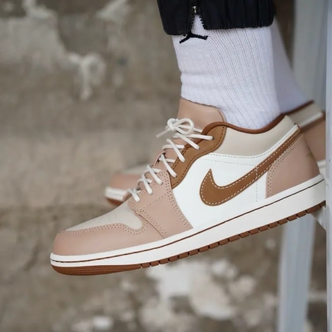 1029 -  Giày Nike Air Jordan 1 Low Premium Tan Brown HF5753 221 [HÀNG CHÍNH HÃNG]