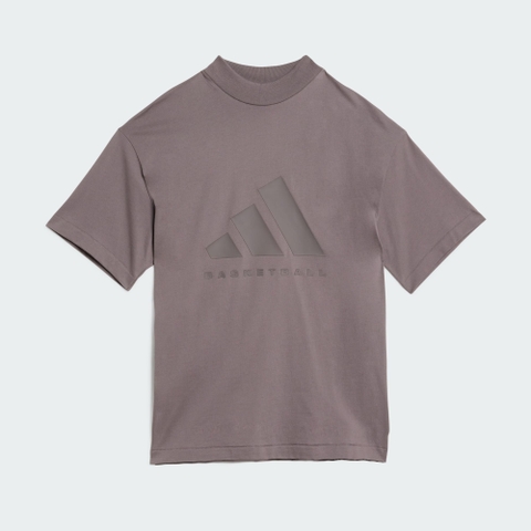 2020 - Áo Adidas Basaketball Tee Charcoal IX1970 [HÀNG CHÍNH HÃNG]