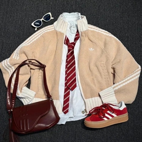 2128 - Áo Adidas Originals Knit Track Top Beige KV8866 [HÀNG CHÍNH HÃNG]