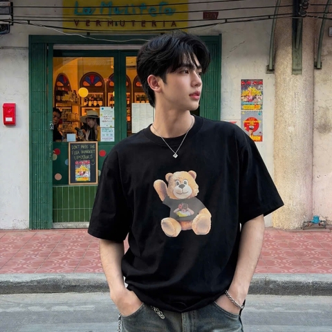 2753 - Áo ADLV Ac Bear Baby Face Đen Acmé de la vie [HÀNG CHÍNH HÃNG]