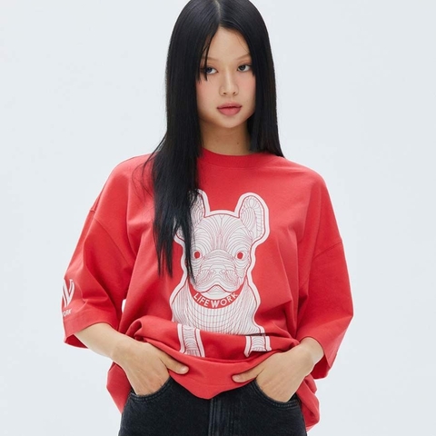 864 -  Áo Life Work Logo Radoc Signature - Red - Code LW235TS982 [HÀNG CHÍNH HÃNG]