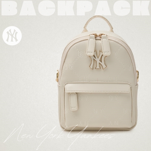 707 -  Balo MLB Mini Monogram NY - Trắng - Code 7ABKMD64N 50CRS [HÀNG CHÍNH HÃNG]
