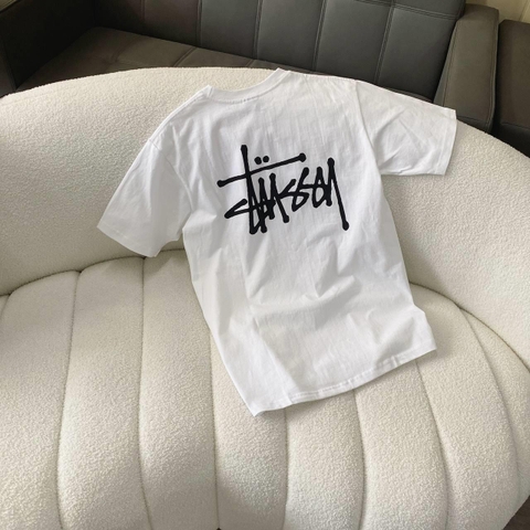796 -  Áo Stussy Basic Tee - Trắng - Code 1904762 [HÀNG CHÍNH HÃNG]
