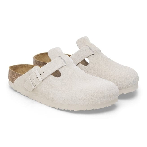 2658 - Dép Birkenstock Boston Soft Footbed Antique White 1027667 / 1027693 [HÀNG CHÍNH HÃNG]