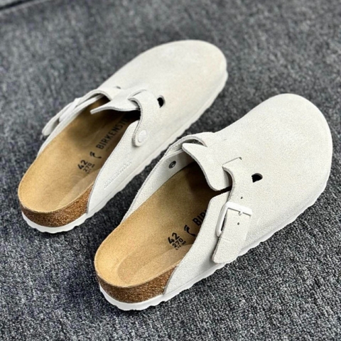 2658 - Dép Birkenstock Boston Soft Footbed Antique White 1027693 / 1027667 [HÀNG CHÍNH HÃNG]