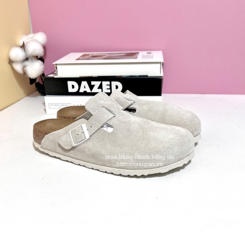 2658 - Dép Birkenstock Boston Soft Footbed Antique White 1027693 / 1027667 [HÀNG CHÍNH HÃNG]