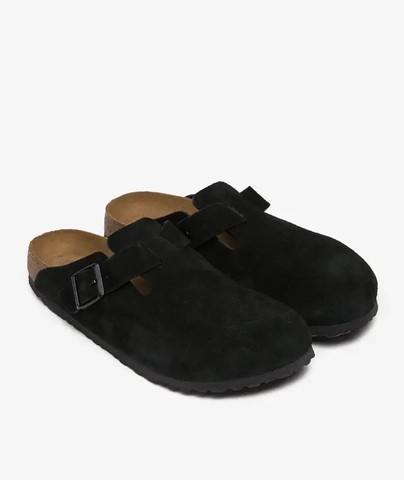 2632 - Dép Birkenstock Boston Soft Footbed Black 660473 [HÀNG CHÍNH HÃNG]
