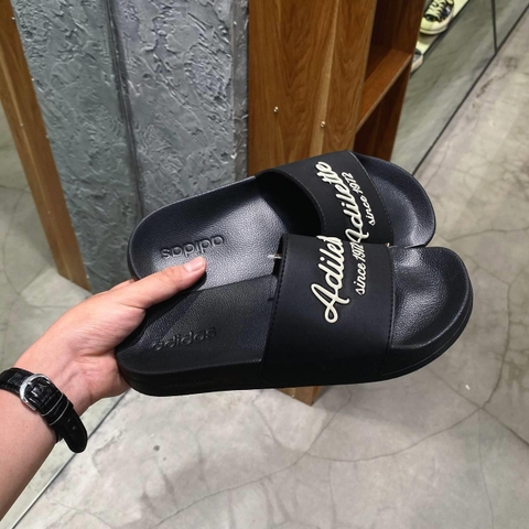 211 -  Dép Adidas Adilette Shower 1972 - Đen Chữ Trắng - Code GW8747 [HÀNG CHÍNH HÃNG]