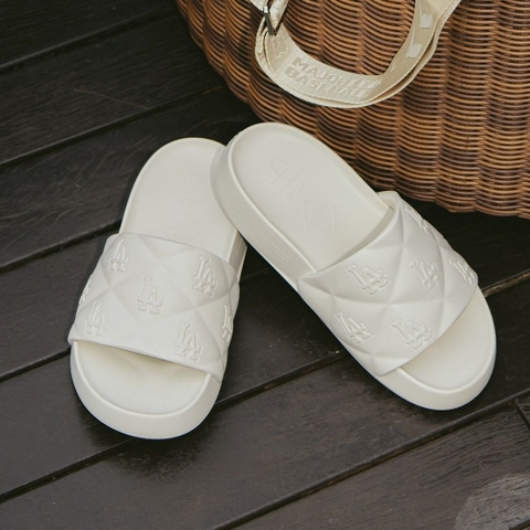 975 -  Dép MLB Chunky Bouncer Slide LA Dodgers - Trắng White - Code 3ALPFBS33 07WHS [HÀNG CHÍNH HÃNG]