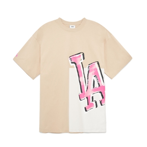 544 -  Áo MLB LA Pop Art Graphic Mega Overfit - Nâu Sữa - LA Graphic - Code 3ATSL0433-07SAL [HÀNG CHÍNH HÃNG]