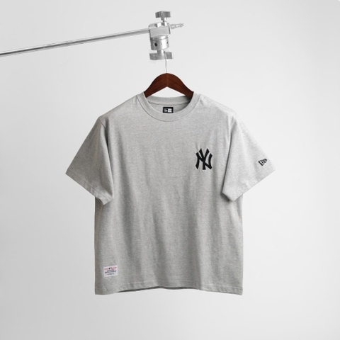 2204 - Áo New Era NY New York Yankees Xám Chữ Đen [HÀNG CHÍNH HÃNG]