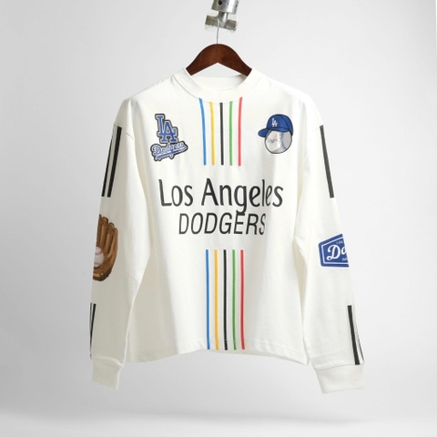 2245 - Áo Sweater New Era Los Angeles Baseball MLB Trắng Kem [HÀNG CHÍNH HÃNG]